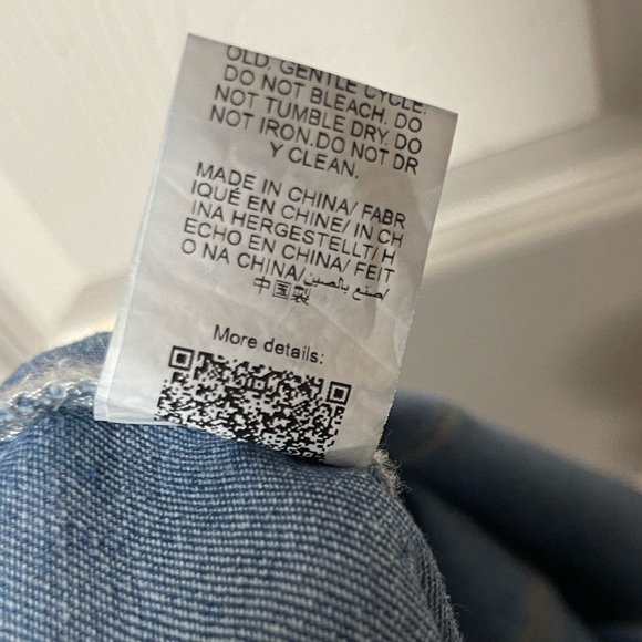 NWOT: SHEIN Denim Short Cuffed Overalls Adjustable Straps Size Large - Picture 9 of 9